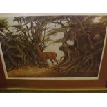 PATRICK A OXENHAM, SIGNED IN PENCIL TO MARGIN, limited edition (87/500) coloured print, "Roe