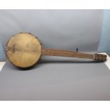 Vintage Banjo, for restoration, 34" long, unsigned