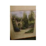 JENNY HAYLETT, SIGNED, pair of watercolours, Garden archways, 15" x 12" (2)