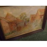 T W DOWNING, SIGNED, group of eight watercolours, Country scenes and figurative studies, assorted