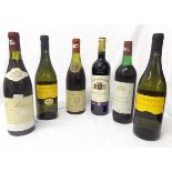 Six bottles, 2 x Tyrell's Chardonnay 2003, 1 x Crozes Hermitage la Matiniere 1985, 1 x Cotes de