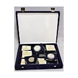 Westminster collection seven assorted silver proof coins plus one other, cased