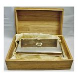 Mid-20th century Japanese white metal mounted and lacquered hard wood table cigarette box and tray