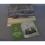 BP INTERNATIONAL RACING SUCCESSES 1956/57 BOOKLET AND ASSOCIATED PRESS LIMITED PHOTO PRINT OF