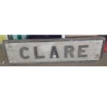 VINTAGE WOODEN RAILWAY JUNCTION SIGN, CLARE