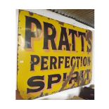 LARGE "SPRATTS PERFECTION SPRIT" VINTAGE ENAMEL ADVERTISING SIGN