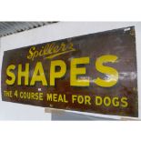 SPILLERS SHAPES - THE FOUR COURSE MEAL FOR DOGS ENAMEL SIGN