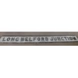 LARGE VINTAGE RAILWAY STATION SIGN, LONG MELFORD JUNCTION