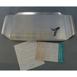 COMMEMORATIVE ROLLS-ROYCE METAL TRAY