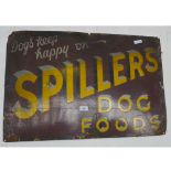 VINTAGE SPILLERS DOG FOOD ENAMEL SIGN