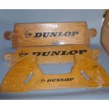WOODEN DUNLOP TYRE DISPLAY STAND