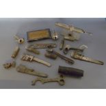ASSORTED MOTORING SPARES, TOOLS, INCLUDING ADJUSTABLE WRENCHES, SPANNERS, SMALL BRASS PUMP AND H