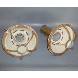 TWO BRASS LIGHT UNITS - NAUTICAL