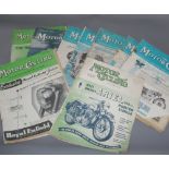 QUANTITY OF MOTORCYCLING MAGAZINES DATING FROM THE 1950s