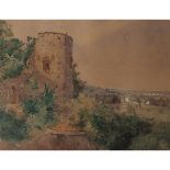 CHARLES JOHN WATSON, RE (1846-1927, BRITISH) The Black Tower, Carrow Hill, Norwich watercolour,