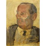 H N (20TH CENTURY, BRITISH) Portrait of H Forbes-Robertson oil on board, monogrammed and dated 13