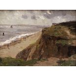*CAMPBELL ARCHIBALD MELLON, ROI, RBA (1878-1955, British) Hopton Cliffs oil on panel 9 x 12