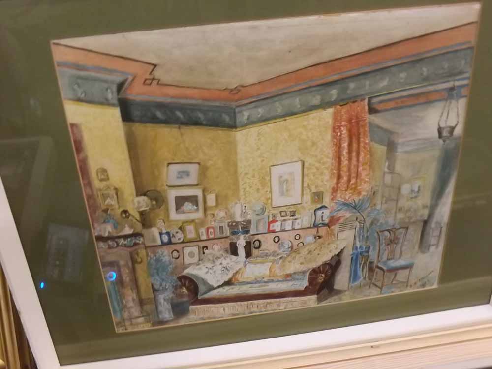 D H ATKINSON, SIGNED AND DATED 1902, watercolour, Interior scene, 12" x 14"