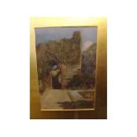 FRANCIS B TIGHE, SIGNED, pair of watercolours, Garden archways, 9 1/2" x 6 1/2" (2)