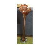 Large 20th century art glass jack in the pulpit vase, 34 1/2" high