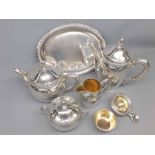 Composite European silver plated tea/coffee service