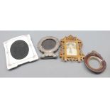 Mixed Lot: assorted vintage picture frames to include one hallmarked silver example