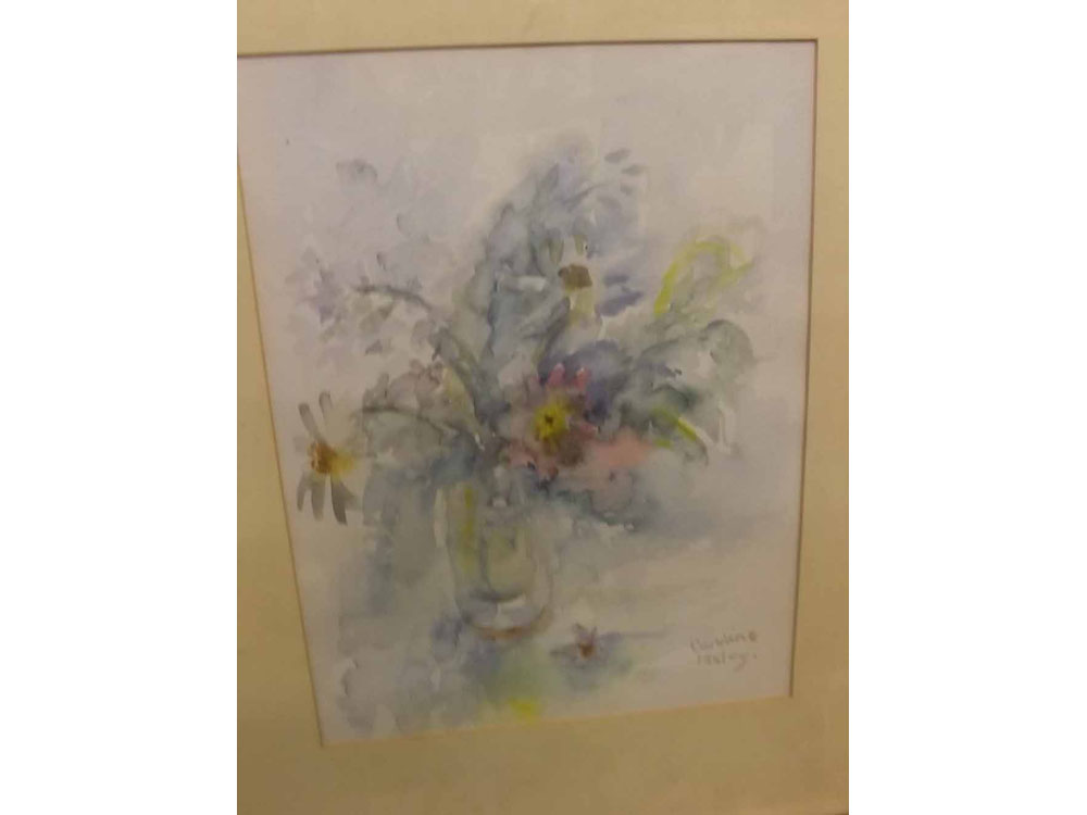 CAROLINE LUSLEY, SIGNED, watercolour, Still Life Study of Flowers in a Vase, 11 1/2" x 8 1/2"