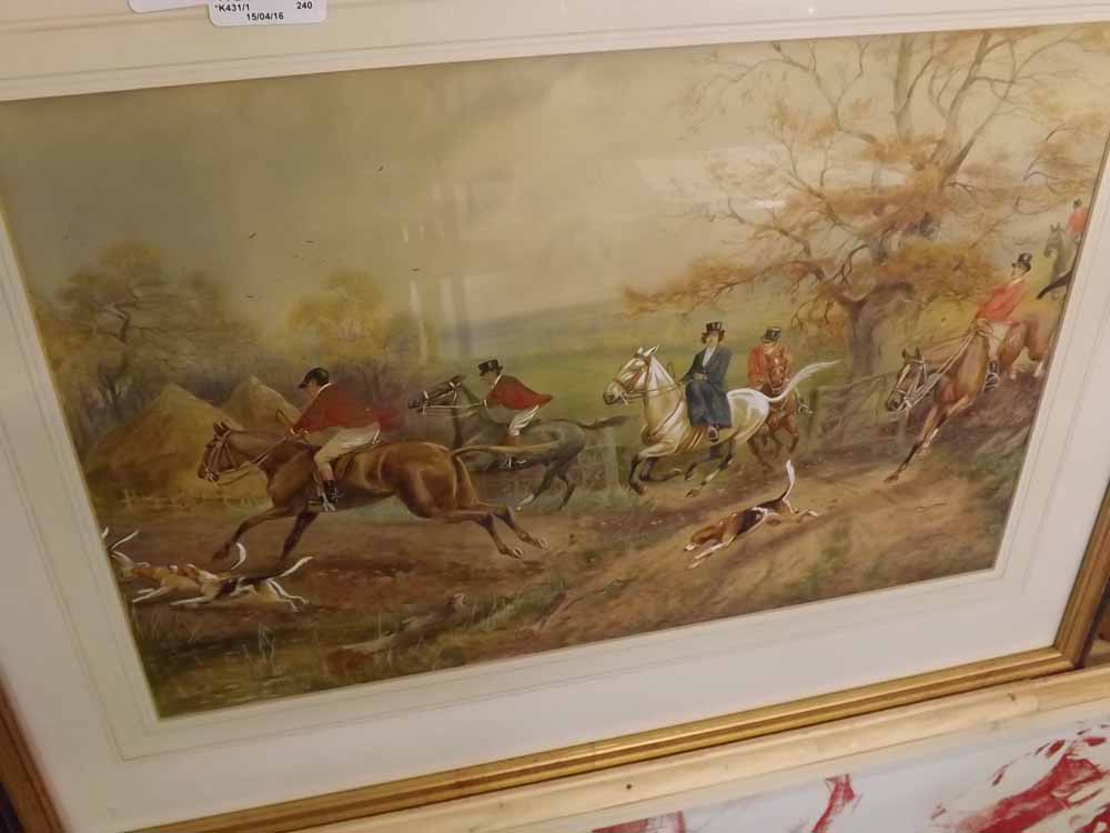 H MURRAY (19TH/20TH CENTURY, BRITISH) Hunting scenes pair of watercolours, both signed 12 x 17 1/