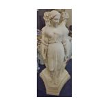 Copeland Parian Ware stand formed as the Three Graces, 20" high, originally part of a larger