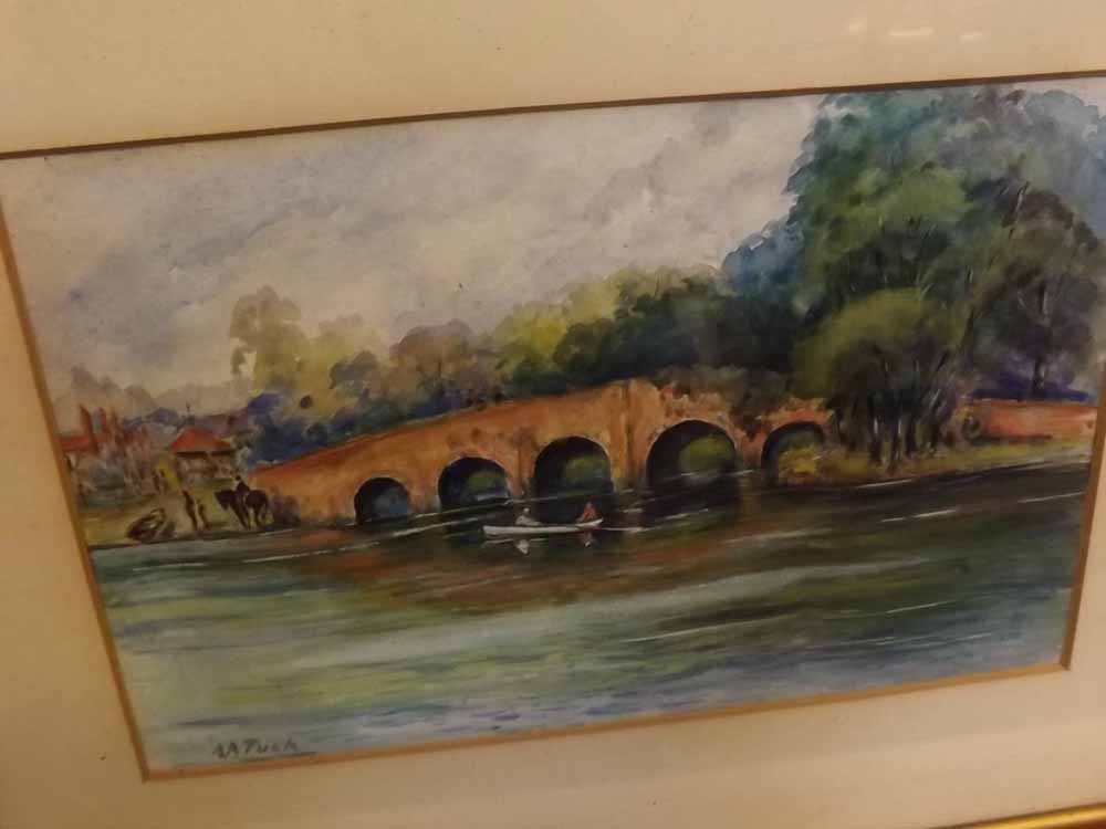 A A TUCK, SIGNED, two watercolours, Norfolk River landscapes (2) - Image 2 of 2