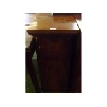 19th century mahogany bedside cabinet or pot cupboard, with drop down front