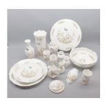 Quantity of Aynsley Cottage Garden china wares, to include various small vases, plates, small urn