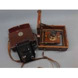 Vintage Instantograph patent camera, together with a vintage Dekko cased camera (2)