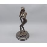 After Aldo Vitaleh, bronze study of nude female figure, 10" high