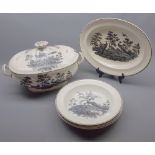 Quantity of Wedgwood pheasant decorated dinner wares, Pattern No A5546, comprising covered vegetable