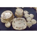 Quantity of Paragon floral and bird decorated tea wares, Pattern No 6042, comprising sandwich