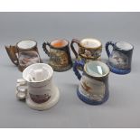 Six Great Yarmouth Pottery mugs