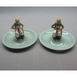 Two Beswick novelty ashtrays, produced for Timpson's Fine Shoes, 7" diameter