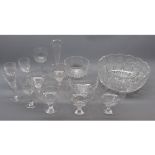 Mixed Lot: various late 19th and 20th century glass wares, to include range of various wines,