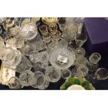Mixed Lot: various 19th and 20th century glass wares, to include various small spirits, circular