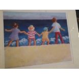 HELEN HERBERT, signed in pencil to margin, limited edition (1/500) coloured print, "Holiday Family",