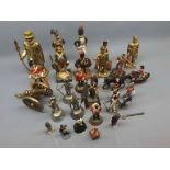 Collection of various assorted painted lead and other model soldiers, cannon etc (28)