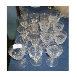 Collection of various 19th and early 20th century sherry glasses, small wines etc, various