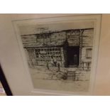 DORTOHY F SWEET, signed in pencil to margin, etching inscribed "The Village Shop, Goudhurst,