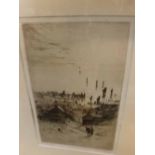 JACKSON SIMPSON, signed in pencil to margin, etching inscribed "Old Stonehaven",l 8 x 5 ins