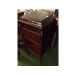 Vintage Apollo mahogany cased cabinet gramophone, together with two boxes of assorted records