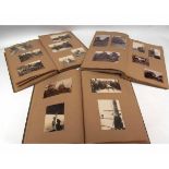 THREE PHOTOGRAPH ALBUMS containing 250+ Edwardian/earlier 20th century monochrome photographs,