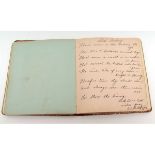 EARLY 20TH CENTURY ALBUM circa 1914-1920 containing manuscript pen and ink and pen, ink and