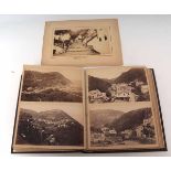 VICTORIAN PHOTOGRAPH ALBUM circa 1878 containing 50+ albumen print photographs, mainly topographical