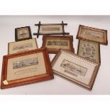 ONE BOX: approx 20 Victorian silk woven Stevengraphs, framed and glazed